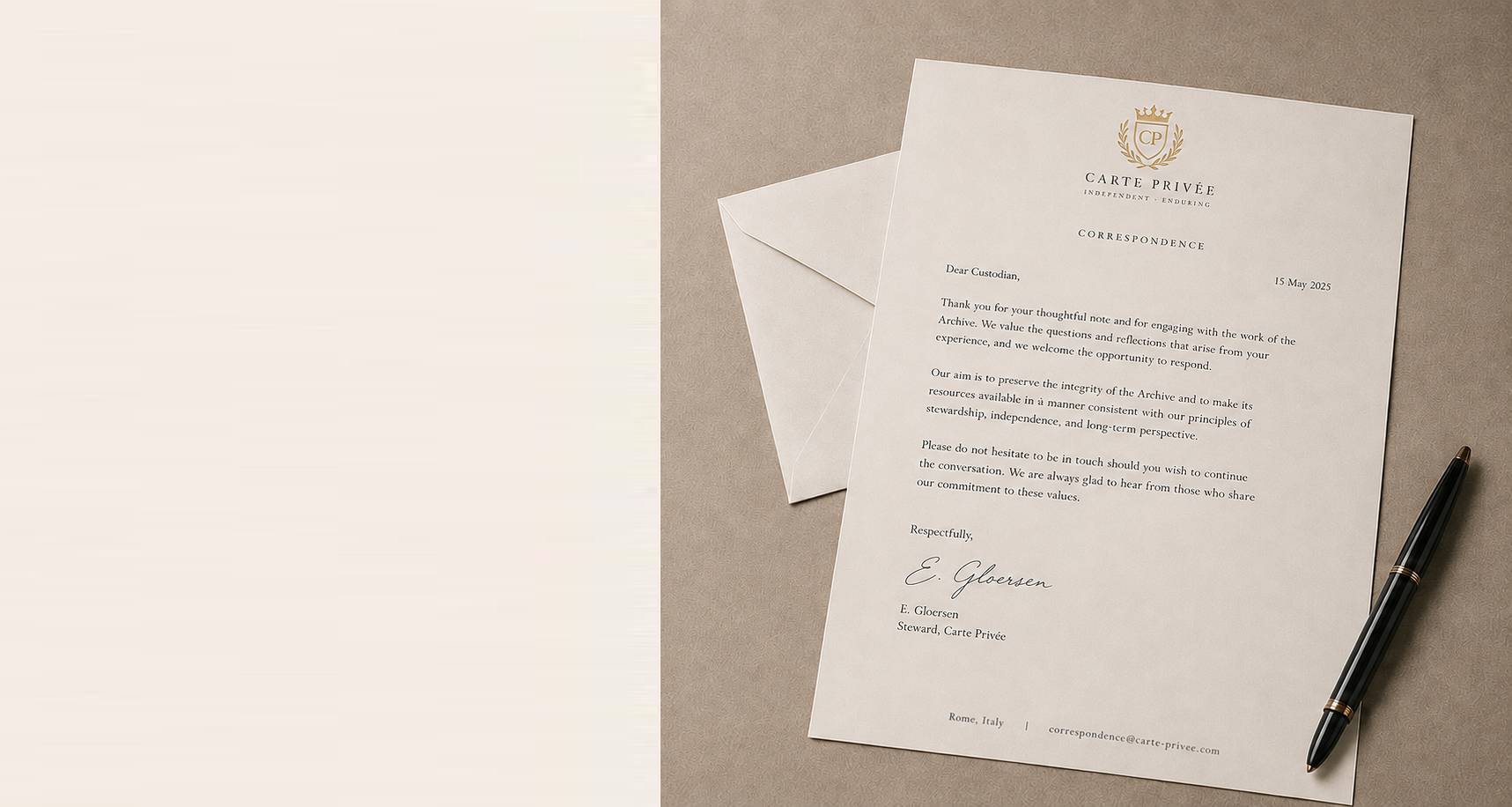 Begin a conversation with Carte Privée